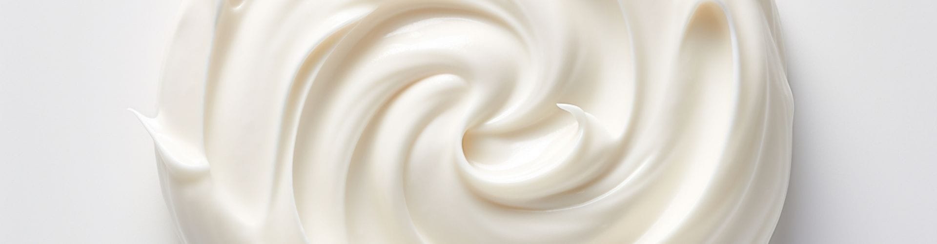 Close-up of swirl of coconut oil