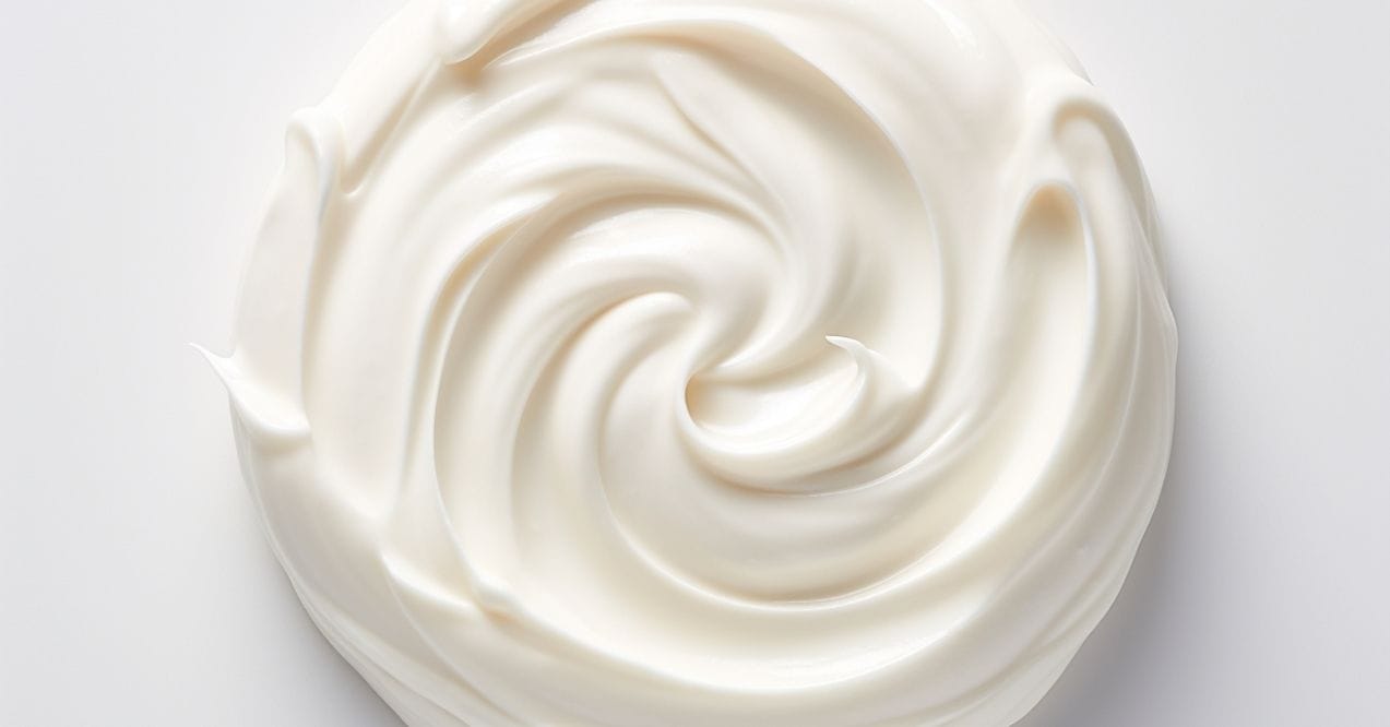 Close-up of swirl of coconut oil